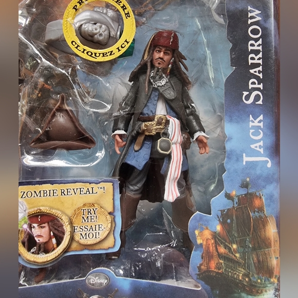 Disney Pirates Of The Caribbean On Stranger Tides Figure Jack Sparrow Zombie - Picture 2 of 5